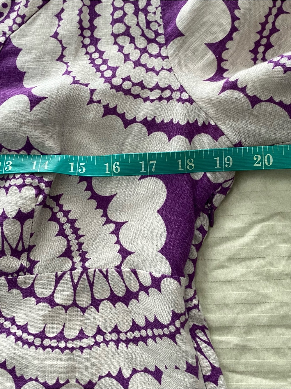 Purple & Cream Printed Tunic Dress - Picture 4 of 7